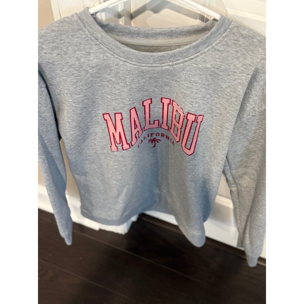 Malibu California, Womens Small Gray Sweatshirt, (Sz Small) Clothing - Picture 8 of 9